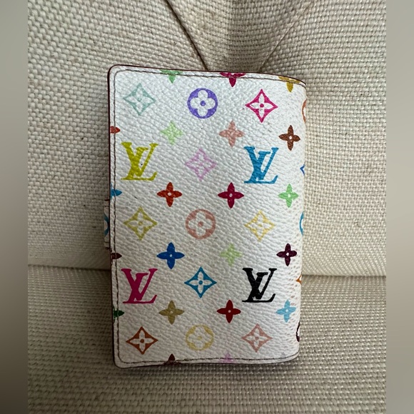 Authentic Louis Vuitton Murakami Multi White Card Holder Vintage 2003 Collection - Picture 2 of 6